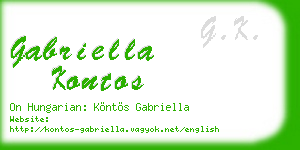 gabriella kontos business card