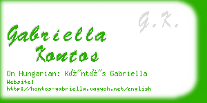 gabriella kontos business card